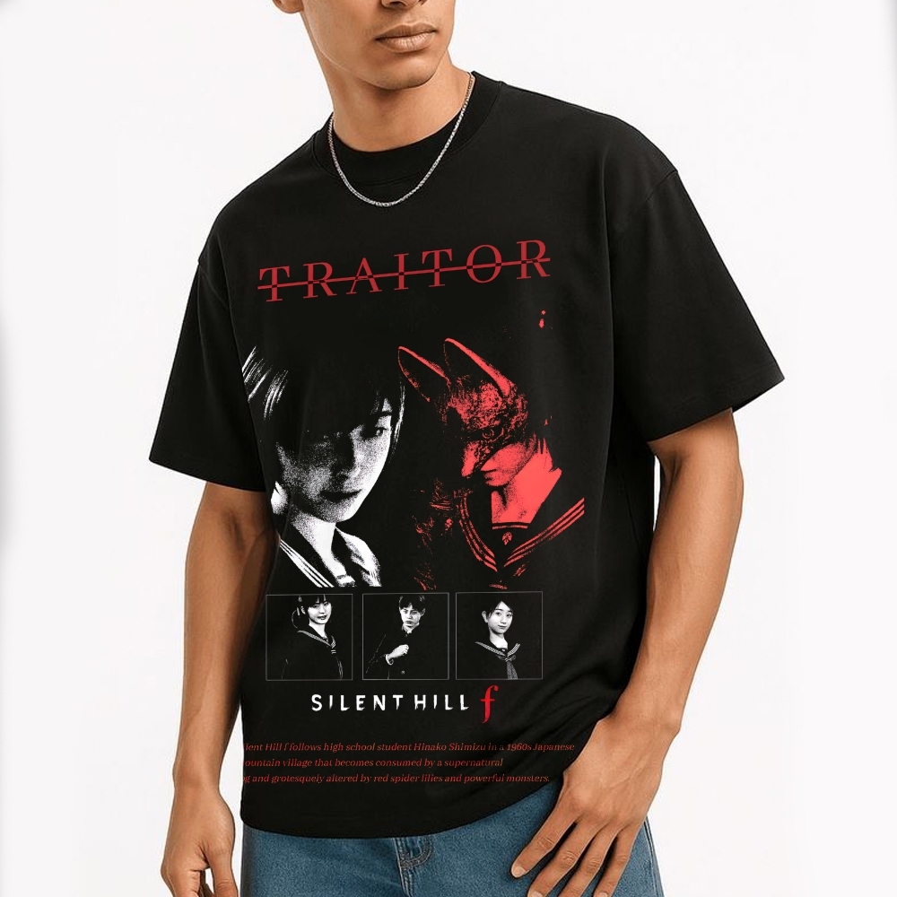 "Traitor" Eerie School Sci-Fi Horror Graphic Cotton T-shirt