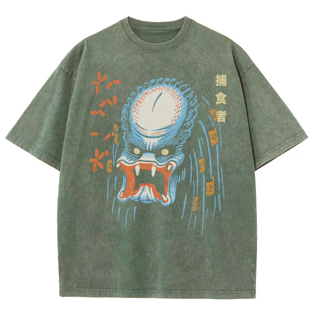 Japanese Anime Style Washed T-Shirt