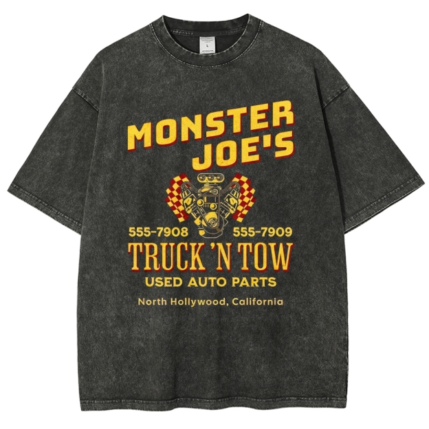 Monster Joe's Truck 'N Tow Auto Parts Graphic Washed T-Shirt