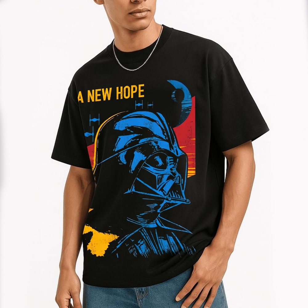 "A New Hope" Sith Lord Retro Space Opera Graphic Cotton T-shirt