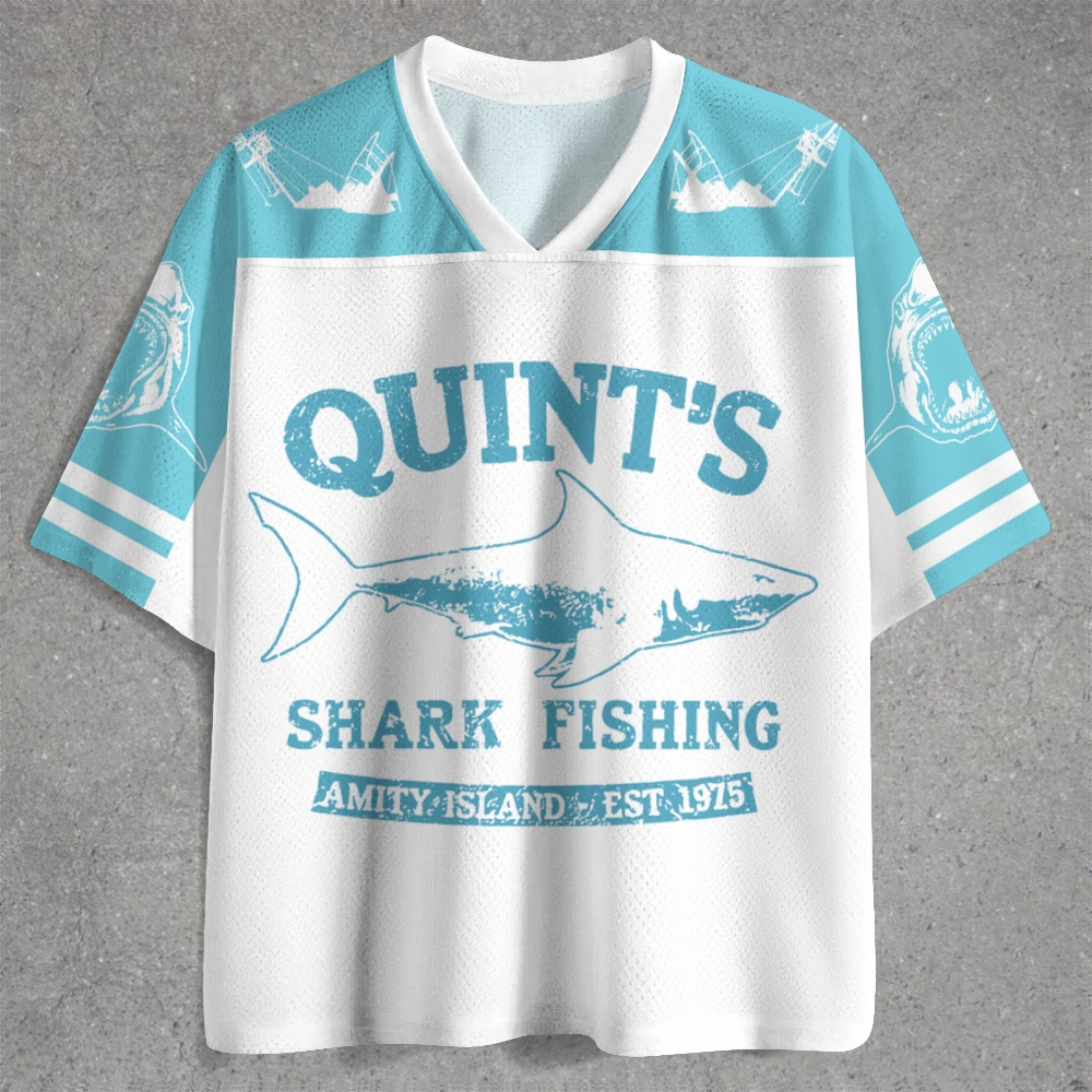 Retro Shark Fishing  Jersey Shirts 