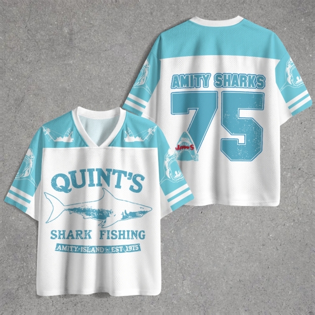 Retro Shark Fishing  Jersey Shirts 