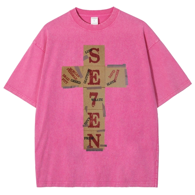 Dark Morality Patch Cross Washed T-Shirt 