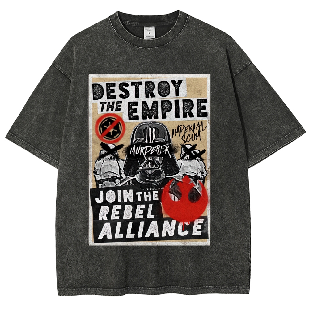 Galactic Rebellion Graffiti Washed T-Shirt