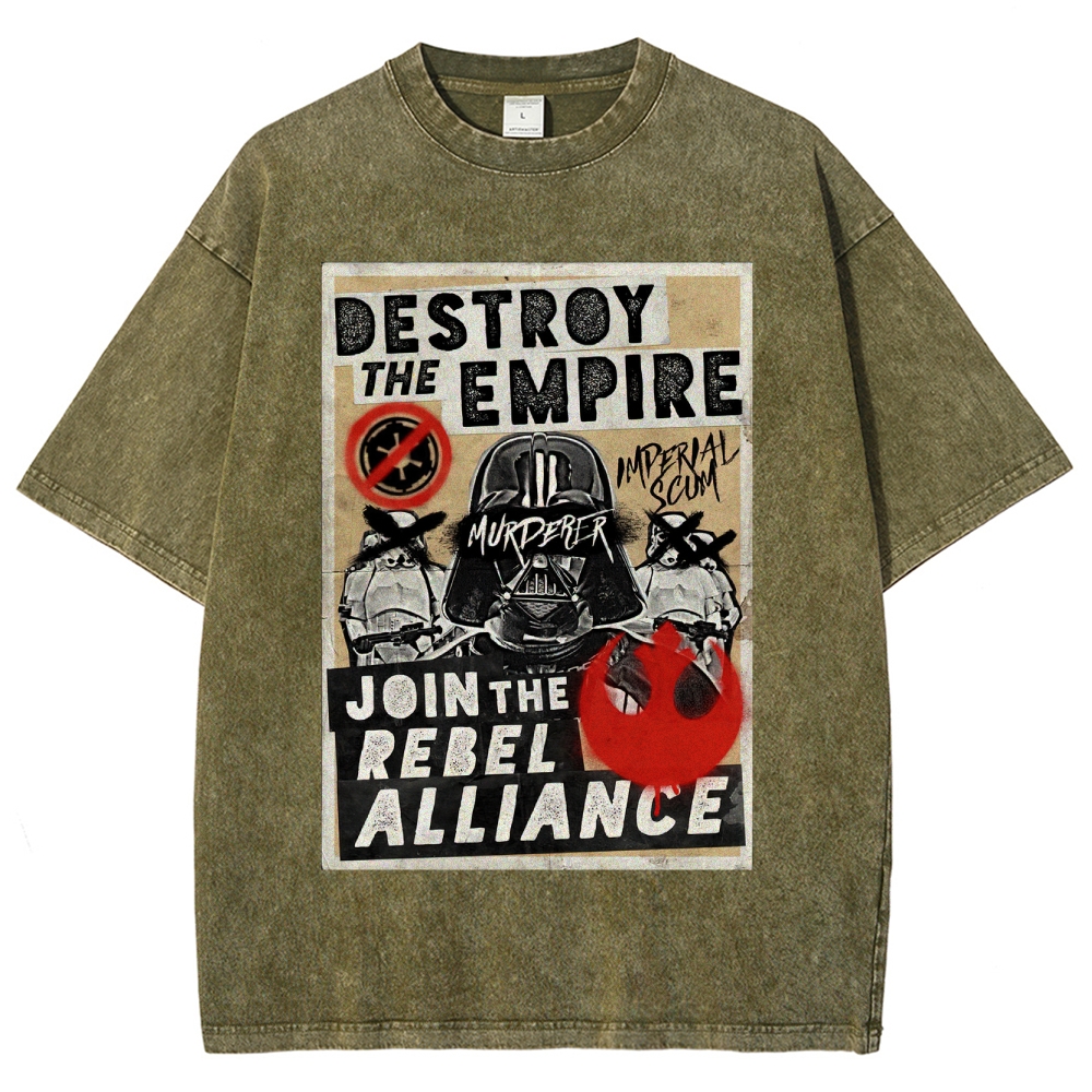 Galactic Rebellion Graffiti Washed T-Shirt