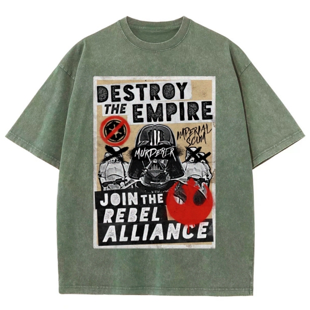Galactic Rebellion Graffiti Washed T-Shirt