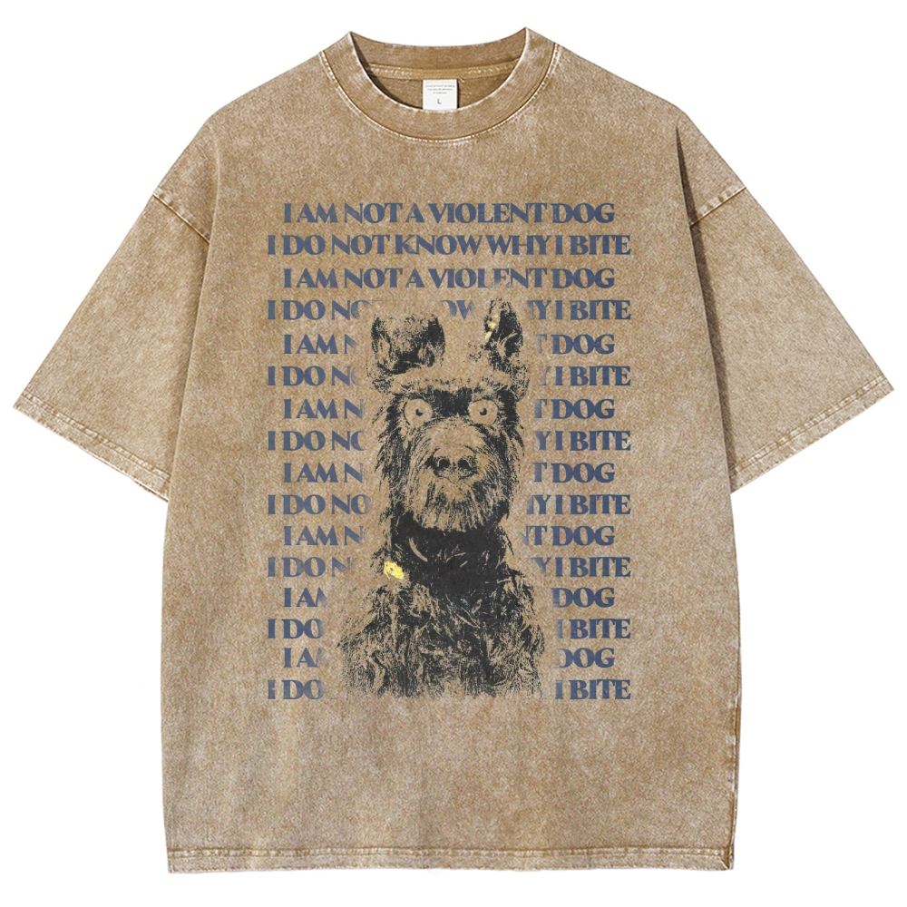 Anxious Dog Washed T-Shirt 