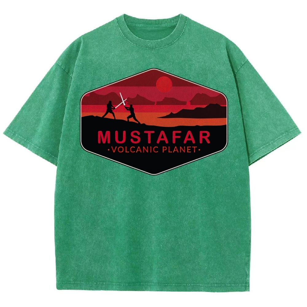 Double-Edged Volcano Adventure Washed T-Shirt 