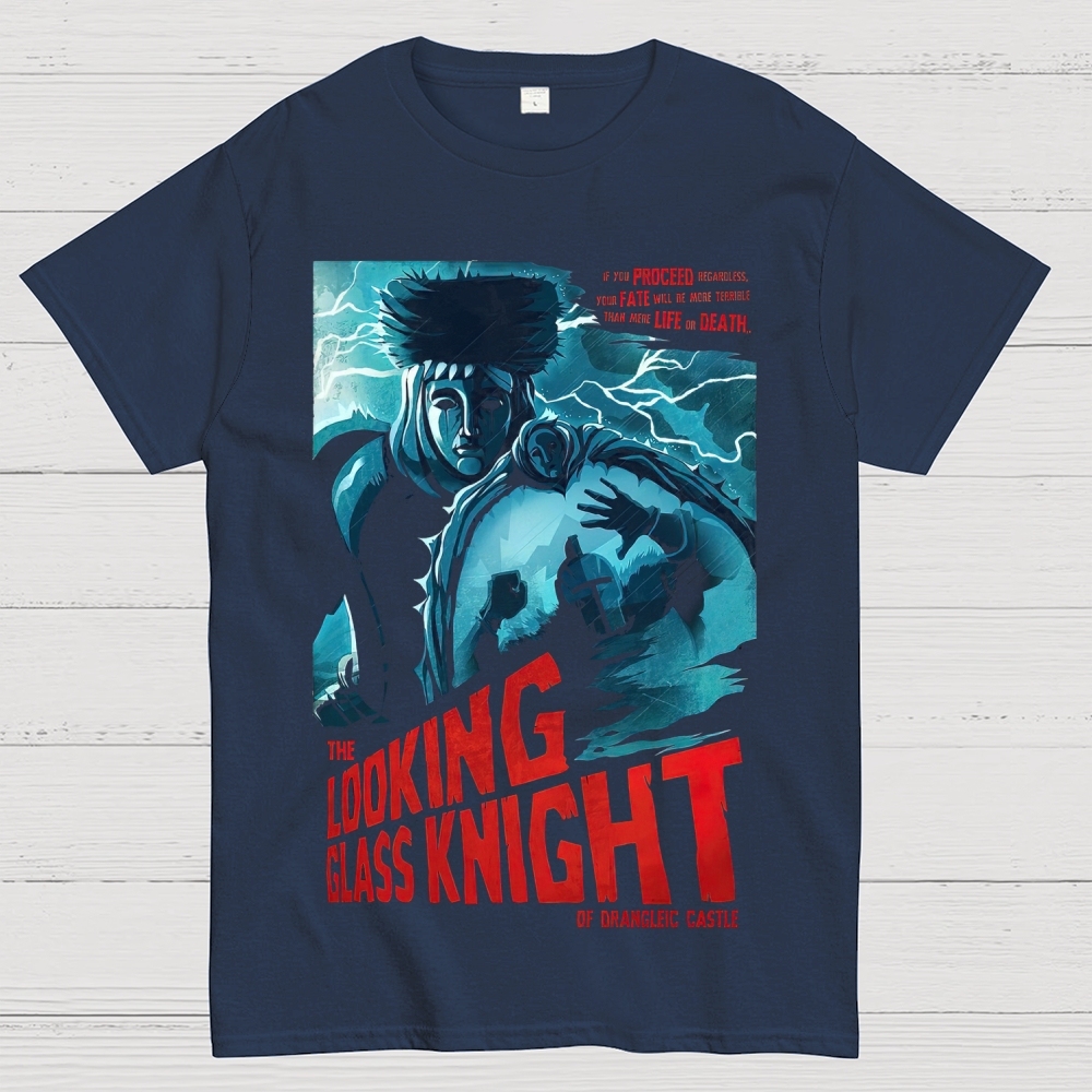 "The Looking Glass Knight" Dark Fantasy Warrior Graphic Cotton T-shirt