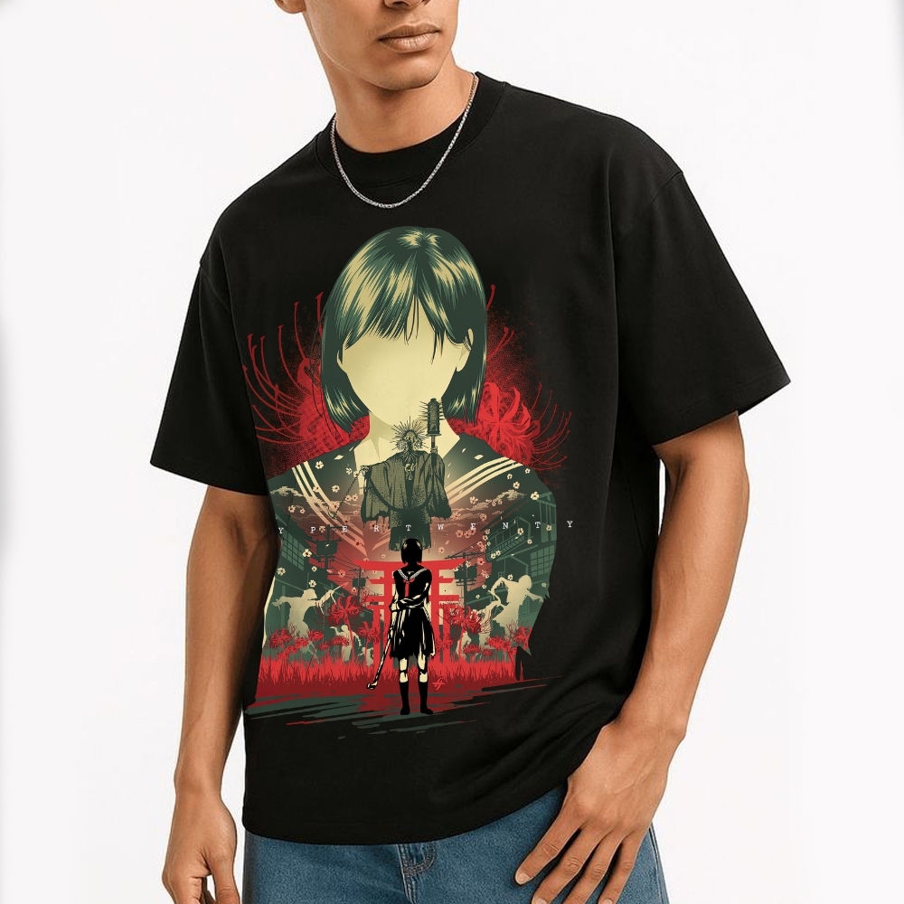 Layered Protagonist Graphic Cotton T-shirt