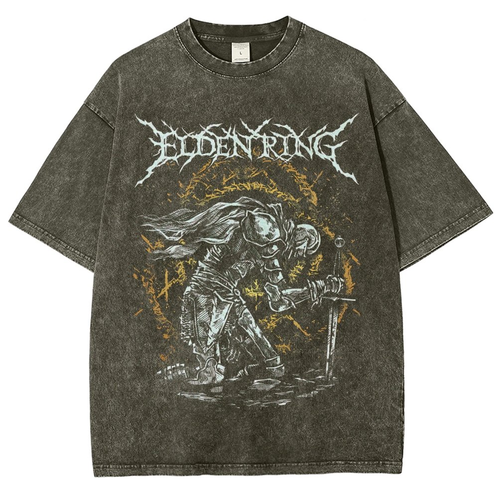 Armored Warrior Graphic Washed T-Shirt