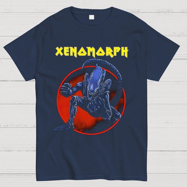 "Xenomorph" Sci-Fi Horror Creature Graphic Cotton T-shirt
