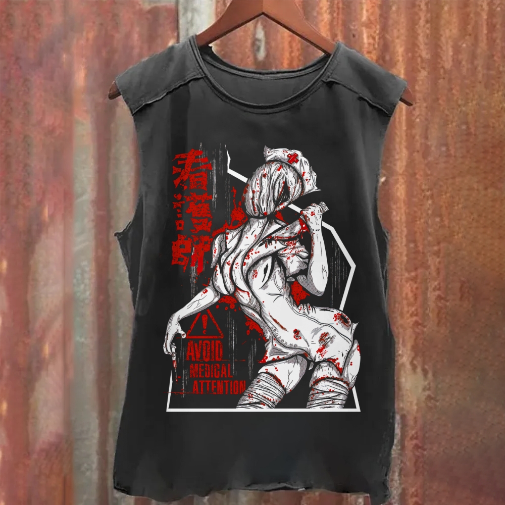 Avoid Medical Attention Washed Tank Top