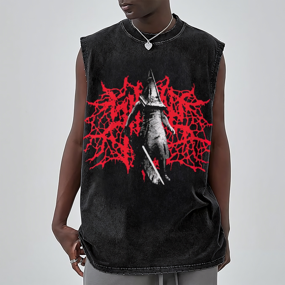 Gothic Survival Game inspired Washed Tank Top