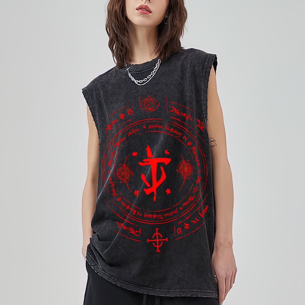 Medieval Sci Fi Gamer Retro Washed Tank Top