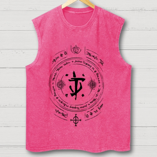 Medieval Sci Fi Gamer Retro Washed Tank Top