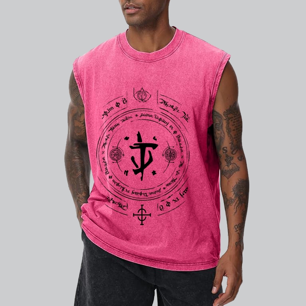 Medieval Sci Fi Gamer Retro Washed Tank Top