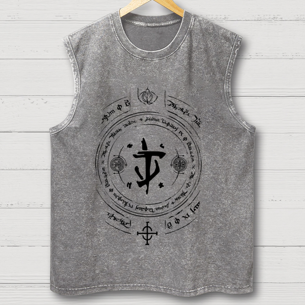 Medieval Sci Fi Gamer Retro Washed Tank Top