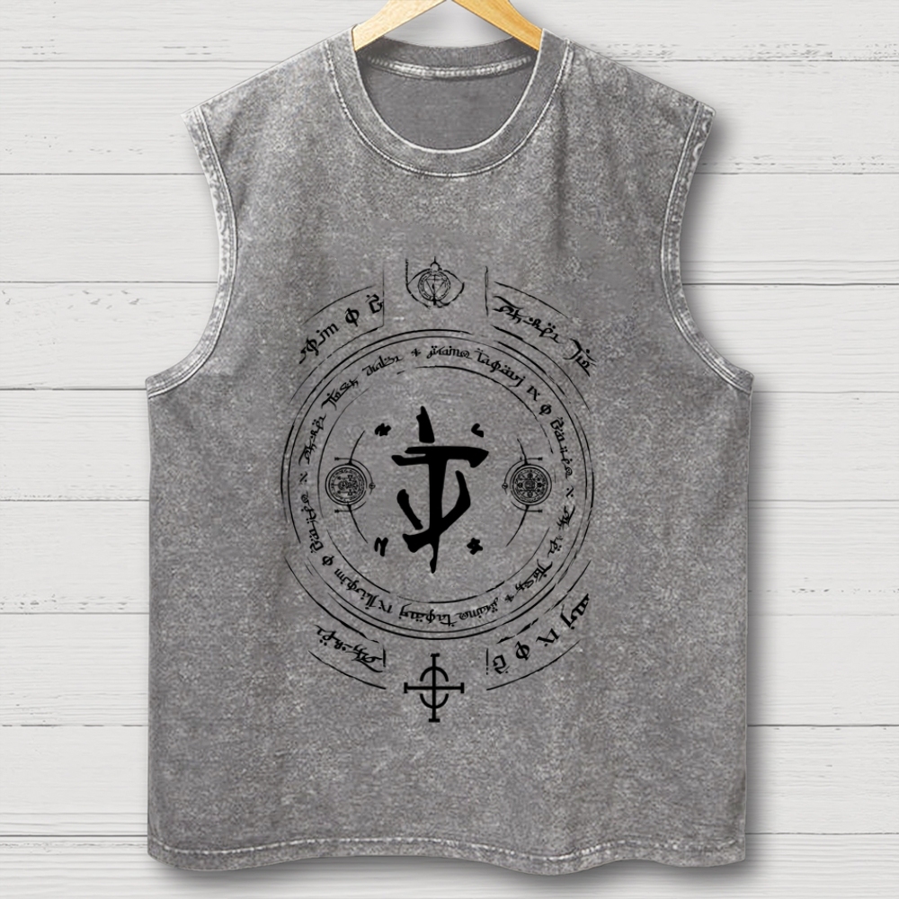 Medieval Sci Fi Gamer Retro Washed Tank Top