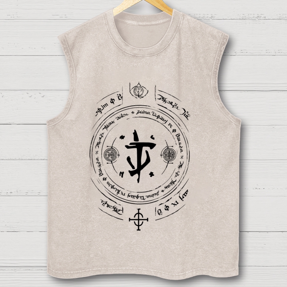 Medieval Sci Fi Gamer Retro Washed Tank Top