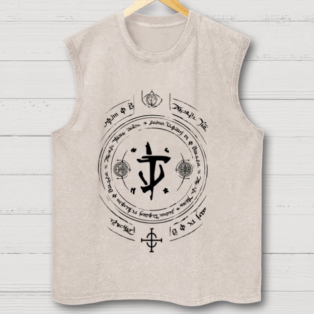 Medieval Sci Fi Gamer Retro Washed Tank Top