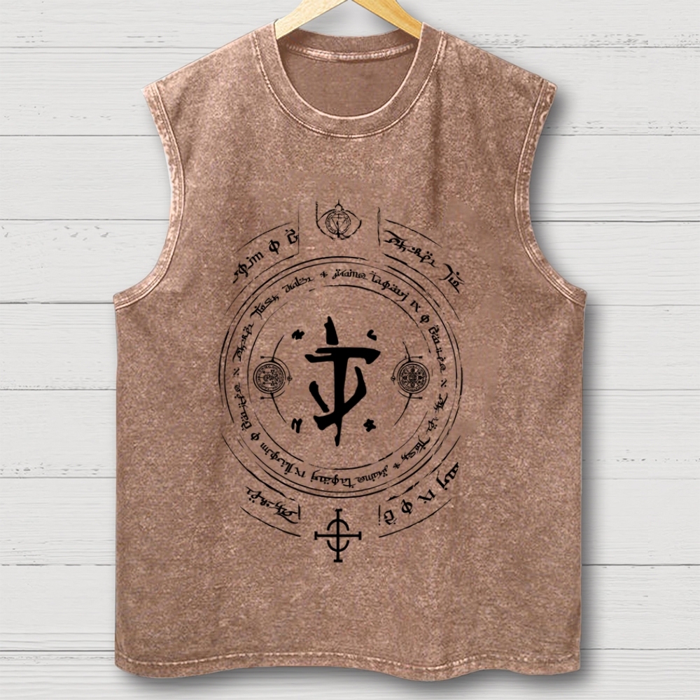 Medieval Sci Fi Gamer Retro Washed Tank Top