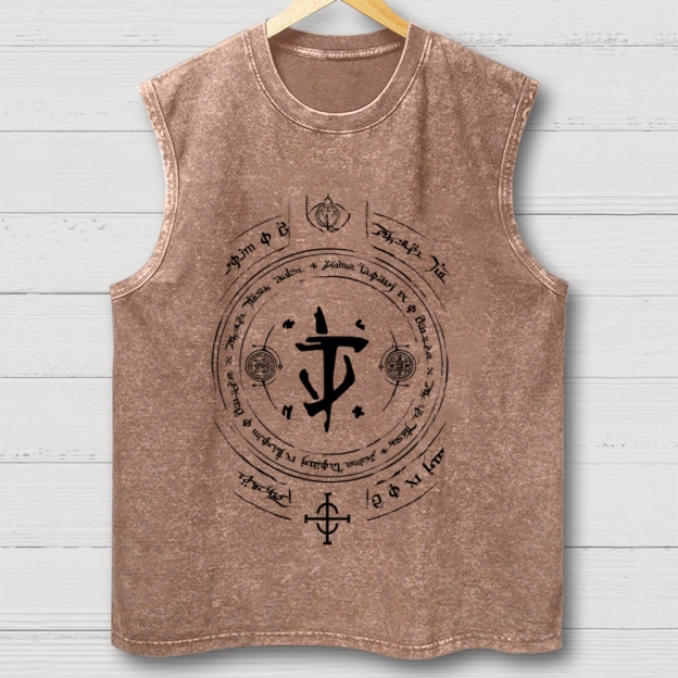 Medieval Sci Fi Gamer Retro Washed Tank Top
