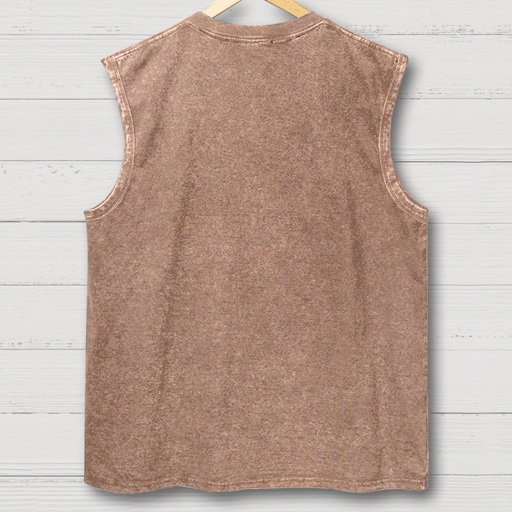 Medieval Sci Fi Gamer Retro Washed Tank Top