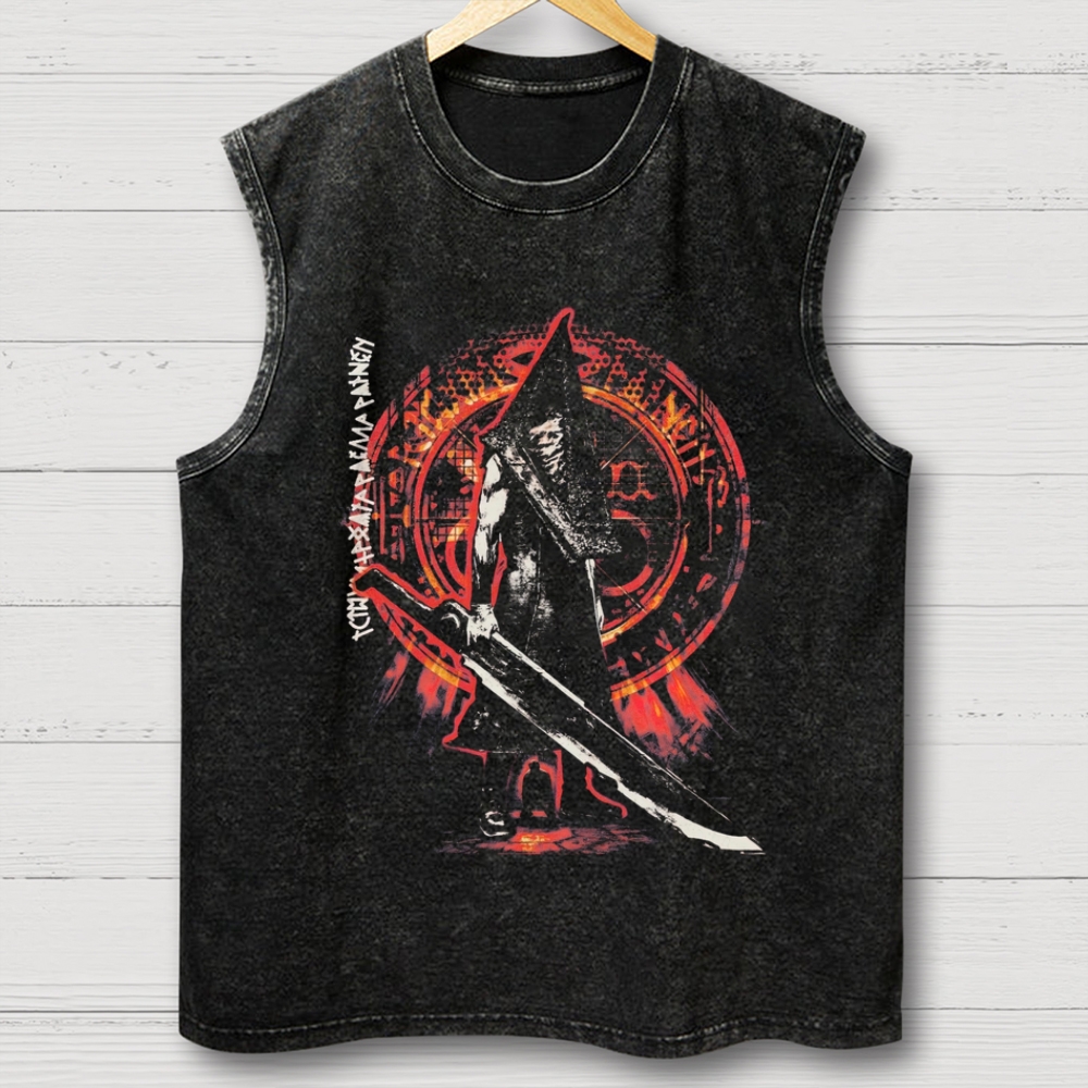 Horror Game Washed Tank Top 
