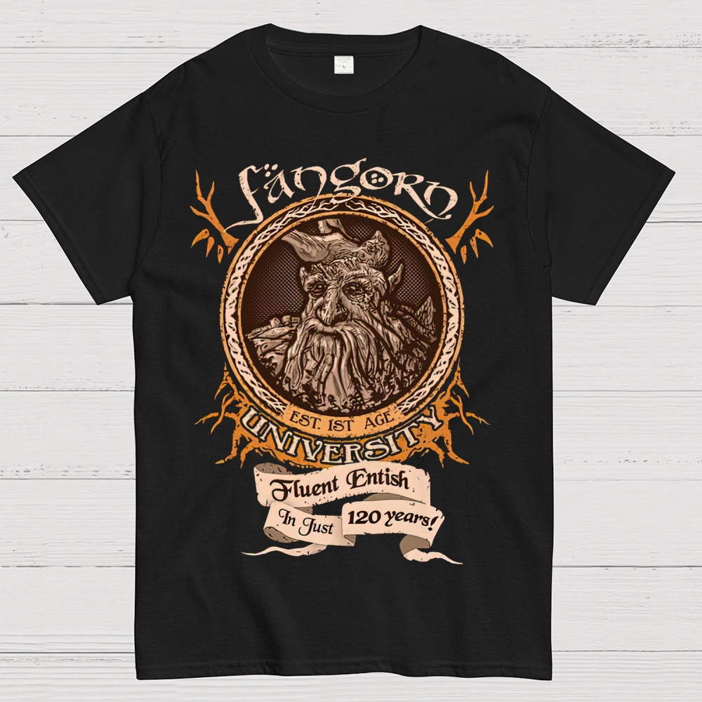 "Lingoro University" High-Fantasy Scholar Graphic Cotton T-shirt