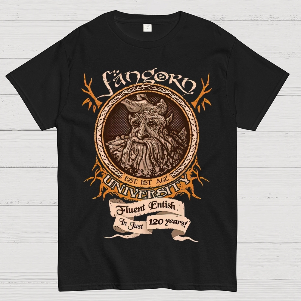 "Lingoro University" High-Fantasy Scholar Graphic Cotton T-shirt