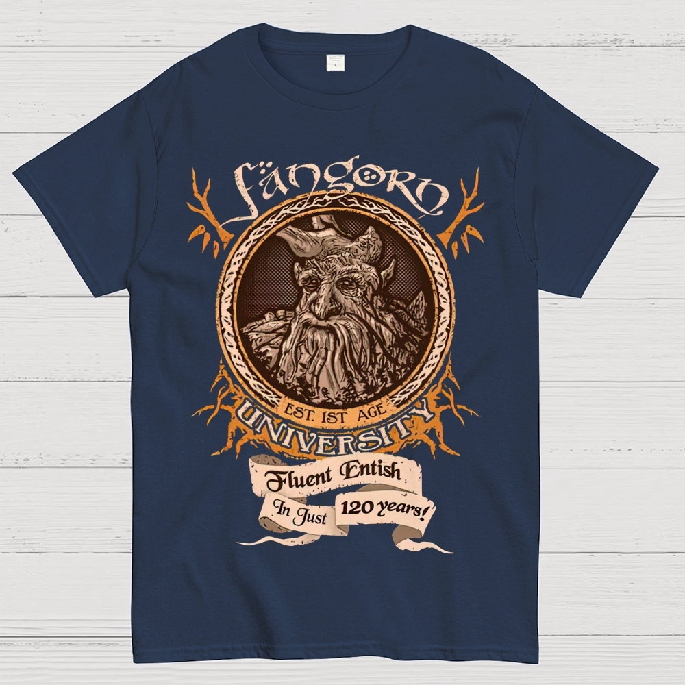 "Lingoro University" High-Fantasy Scholar Graphic Cotton T-shirt