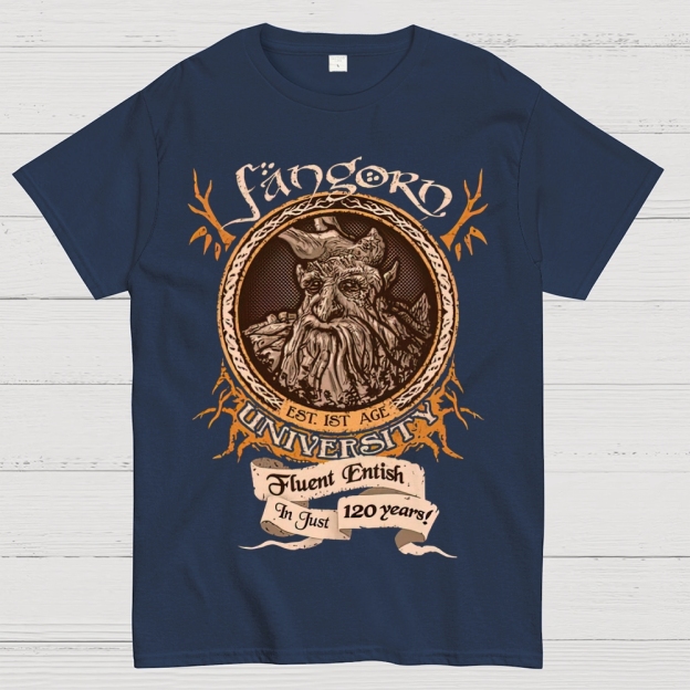 "Lingoro University" High-Fantasy Scholar Graphic Cotton T-shirt