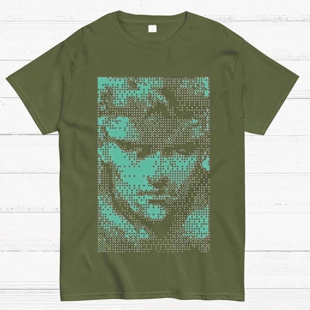 468 Snake 8-Bit Retro Stealth Ops Graphic Cotton T-shirt