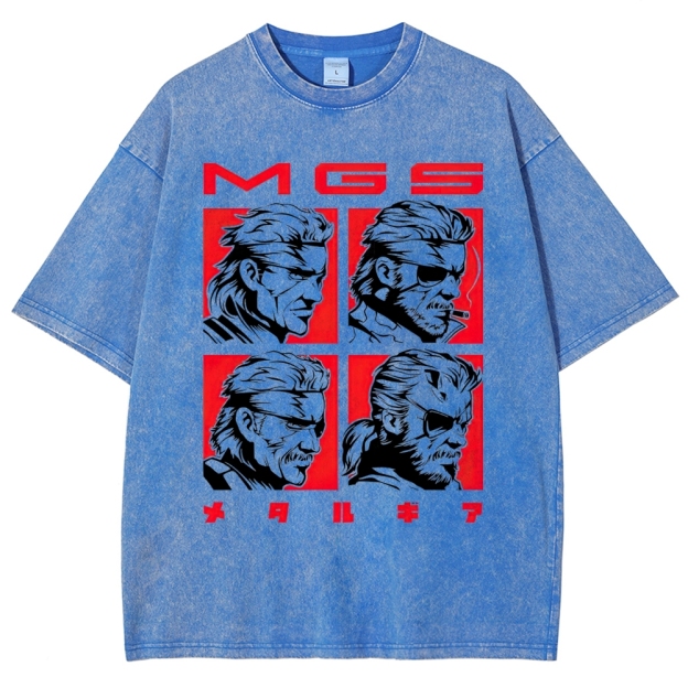 "MGS" Tactical Anti-Hero Portrait Graphic Washed T-Shirt
