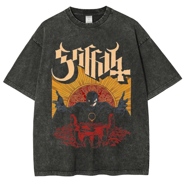 Femto Infestissumam Dark Fantasy Graphic Washed T-Shirt