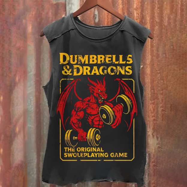  Parody Fantasy Graphic Washed Tank Top