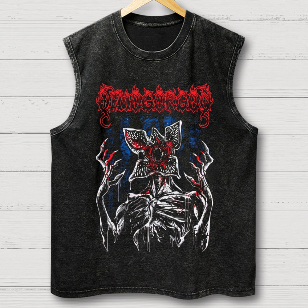 Petal Maw Horror Washed Tank Top 