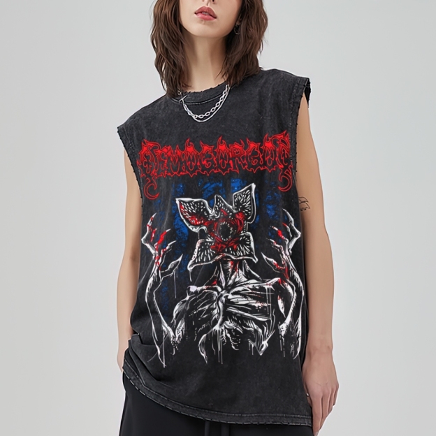 Petal Maw Horror Washed Tank Top 