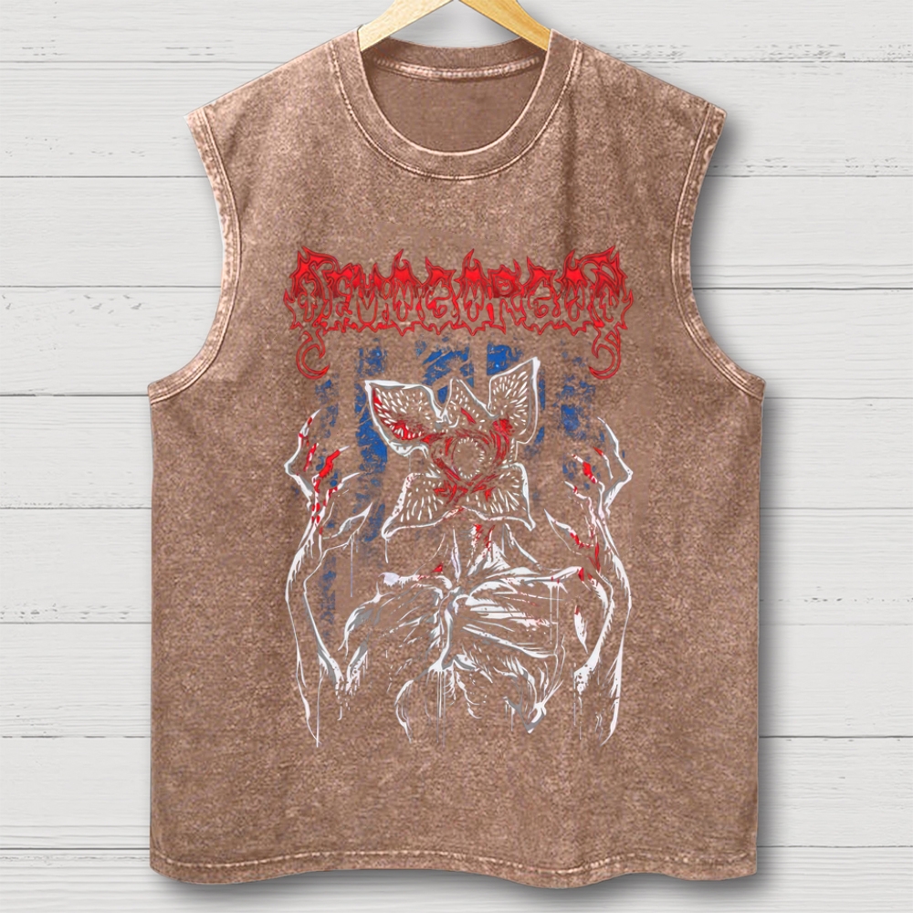 Petal Maw Horror Washed Tank Top 