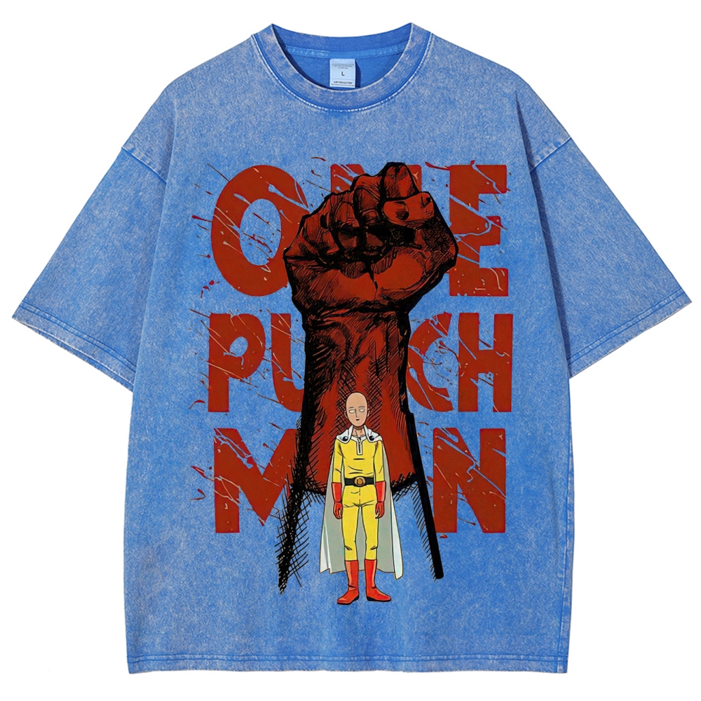One Punch Hero Graphic Washed T-Shirt