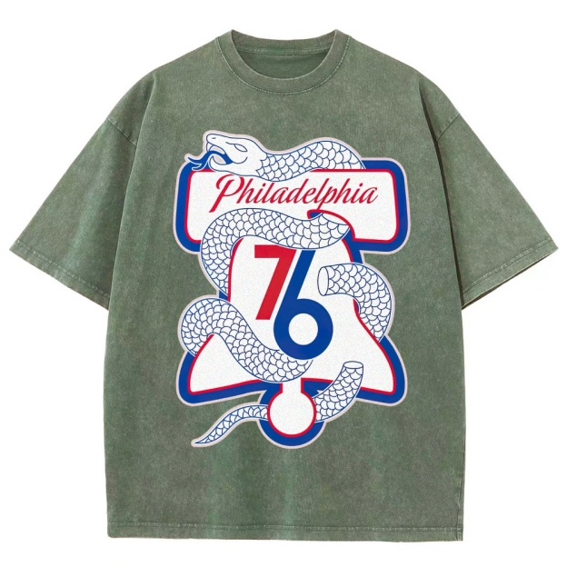 Philadelphia 76ers Snake Graphic Washed T-Shirt