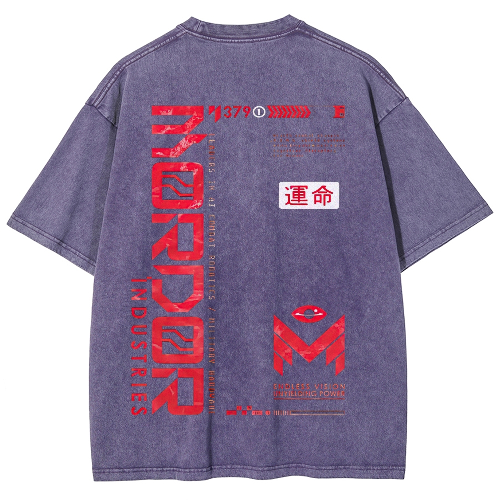 Roror Industries Corporate Cyberpunk Graphic Washed T-Shirt