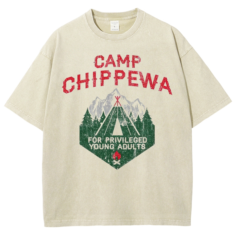 Camp Chippewa Vintage Camper Graphic Washed T-Shirt