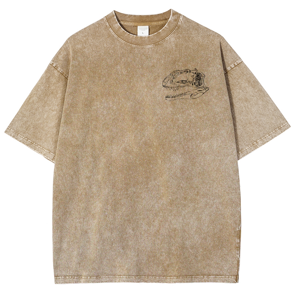 Metricanthosaurus Dinosaur Field Guide Graphic Washed T-Shirt