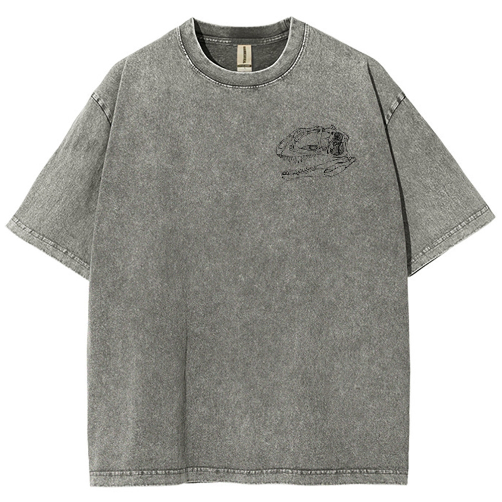 Metricanthosaurus Dinosaur Field Guide Graphic Washed T-Shirt