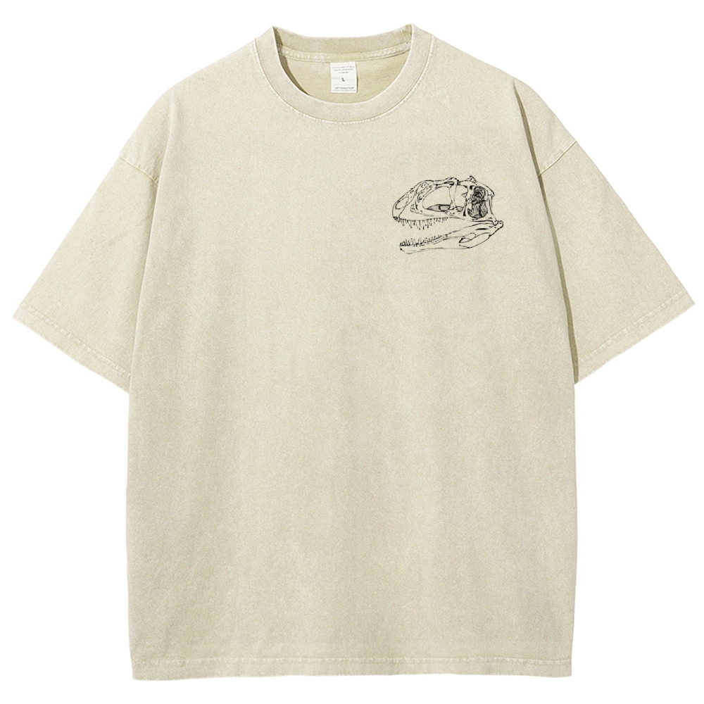 Metricanthosaurus Dinosaur Field Guide Graphic Washed T-Shirt