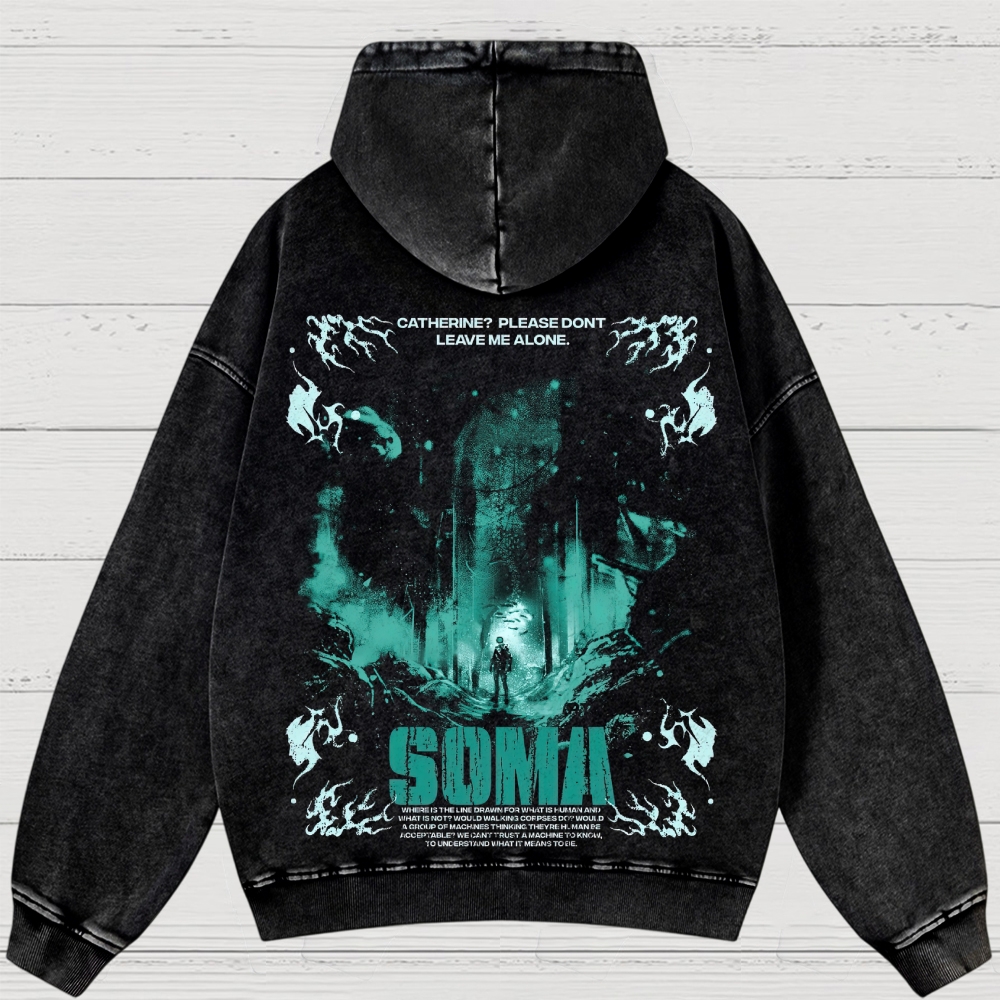 SOMA Sci - Fi Horror Graphic  Washed Hoodies