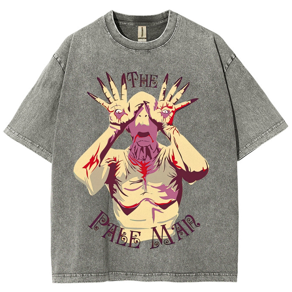 The Pale Man Horror Graphic Washed T-Shirt