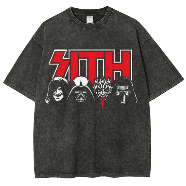 Sith Thrash Metal Graphic Washed T-Shirt